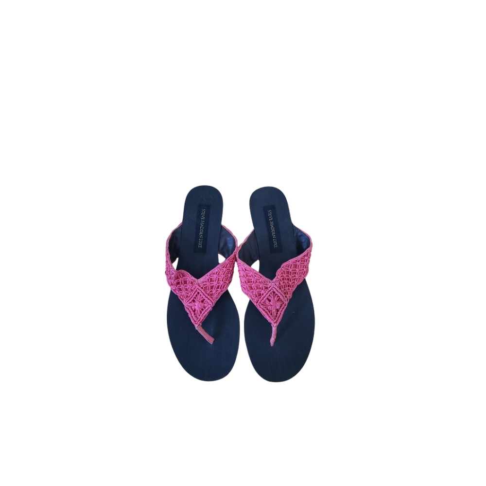 Steve Madden Luxe Crotchet Sandals Leather sole Size 7 1/2
